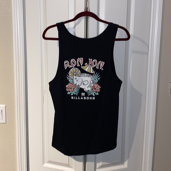 NWT Ron Jon Billabong Collab Cotton Sleeveless Tank Black Size Small. - Picture 4 of 6